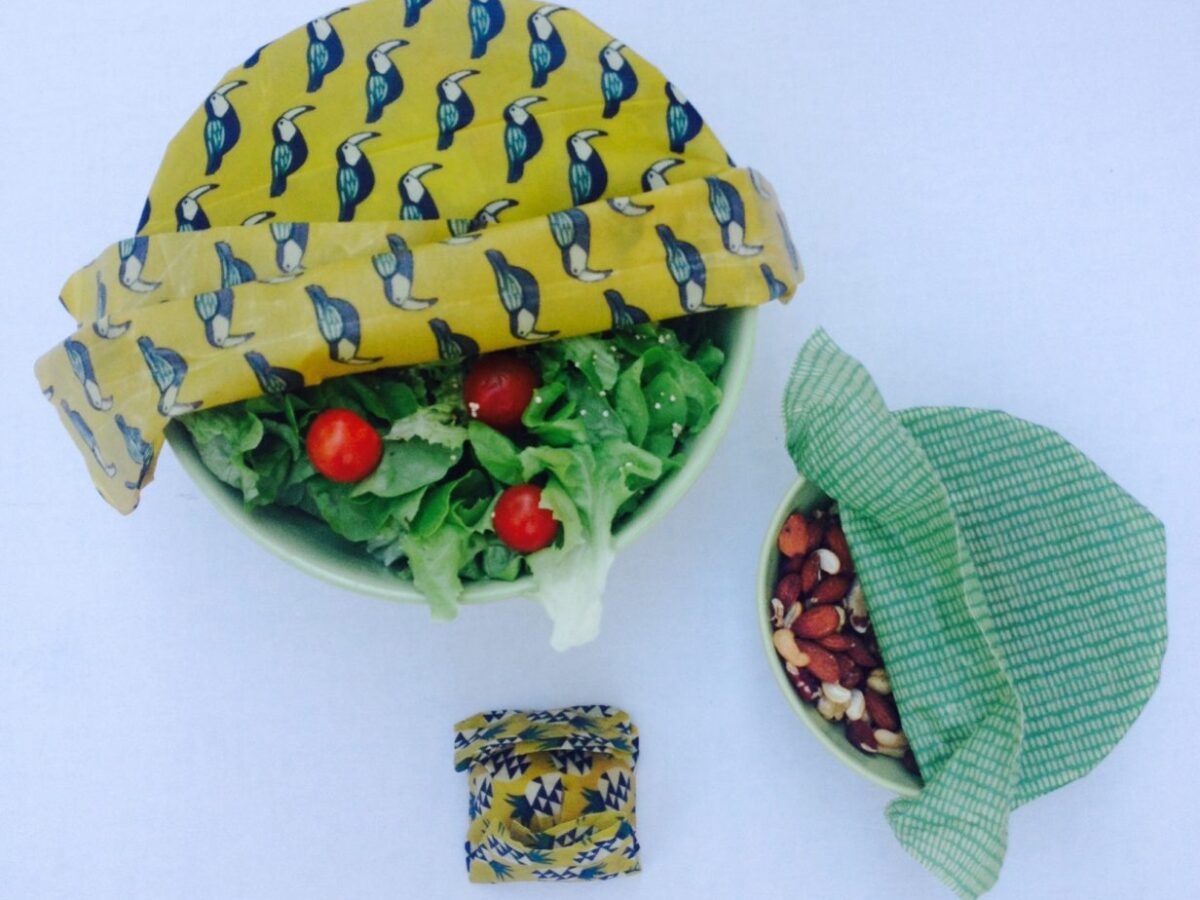 Bee Wrap Francese L'Embeillage® | Confezione 3 Misure (S,M,L) | Cotone Bio E Cera D'api | Fatto In Francia - 3