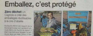 Le quotidien 20 minutes parle de l'abeille qui emballe