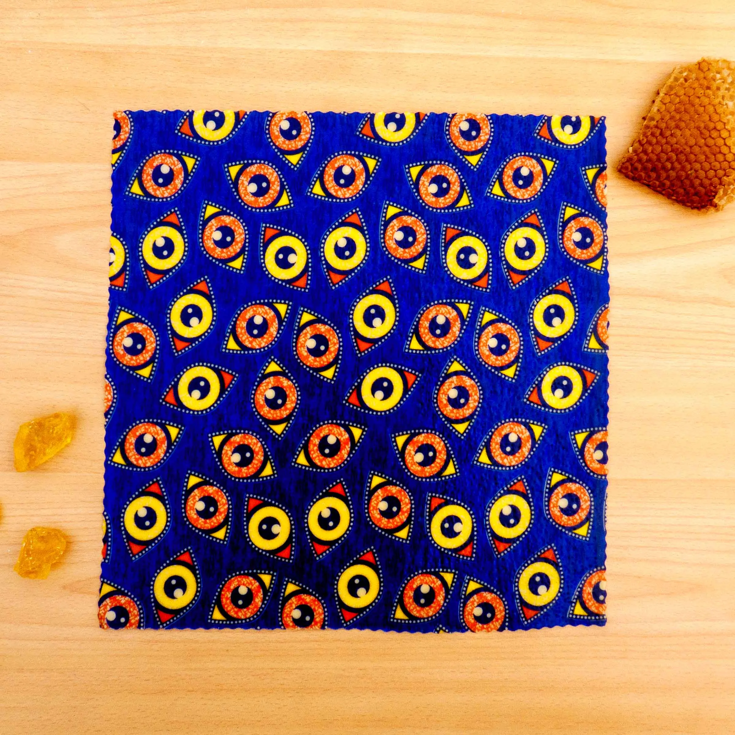 bee wrap taille L - Wax billes bleu - L'abeille qui emballe