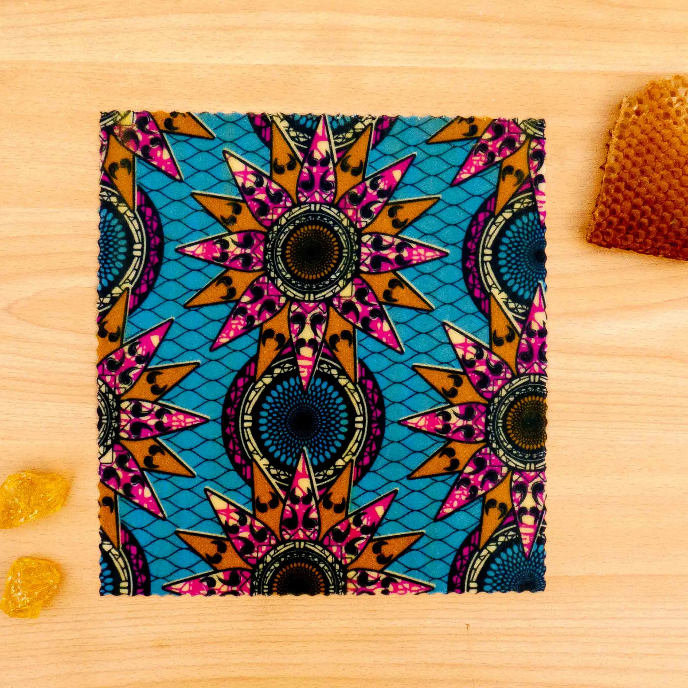 bee wrap taille M - Wax bleu - L'abeille qui emballe