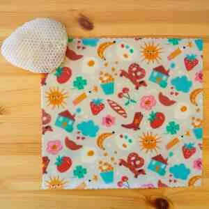 bee wrap taille Medium - gouter - L'abeille qui emballe