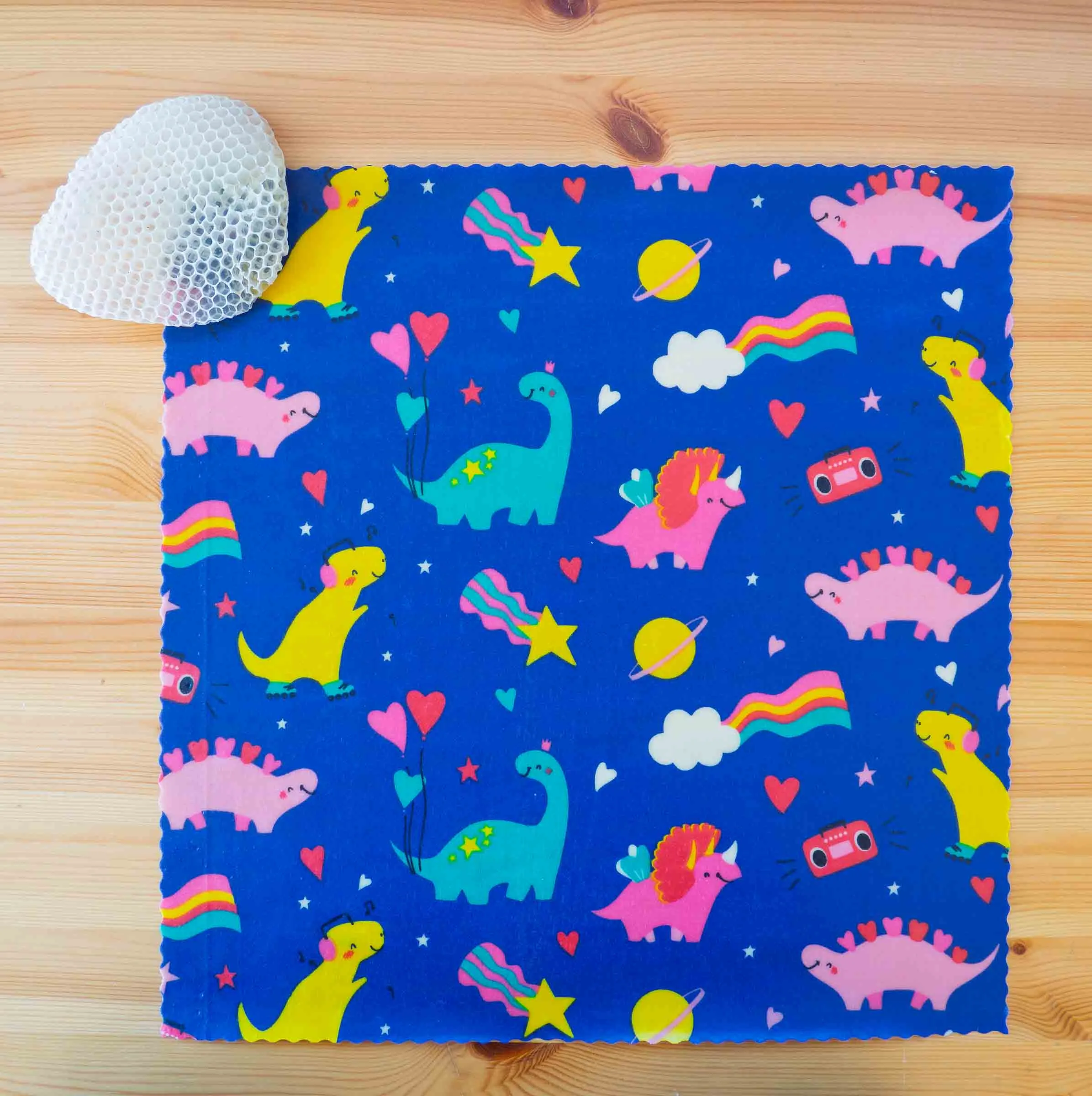 bee wrap taille Large - diplodocus - L'abeille qui emballe