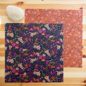 Pack "Duo Couvr'tout" de 2 bee wraps taille Large, collection "Fleurs des champs" - L'abeille qui emballe