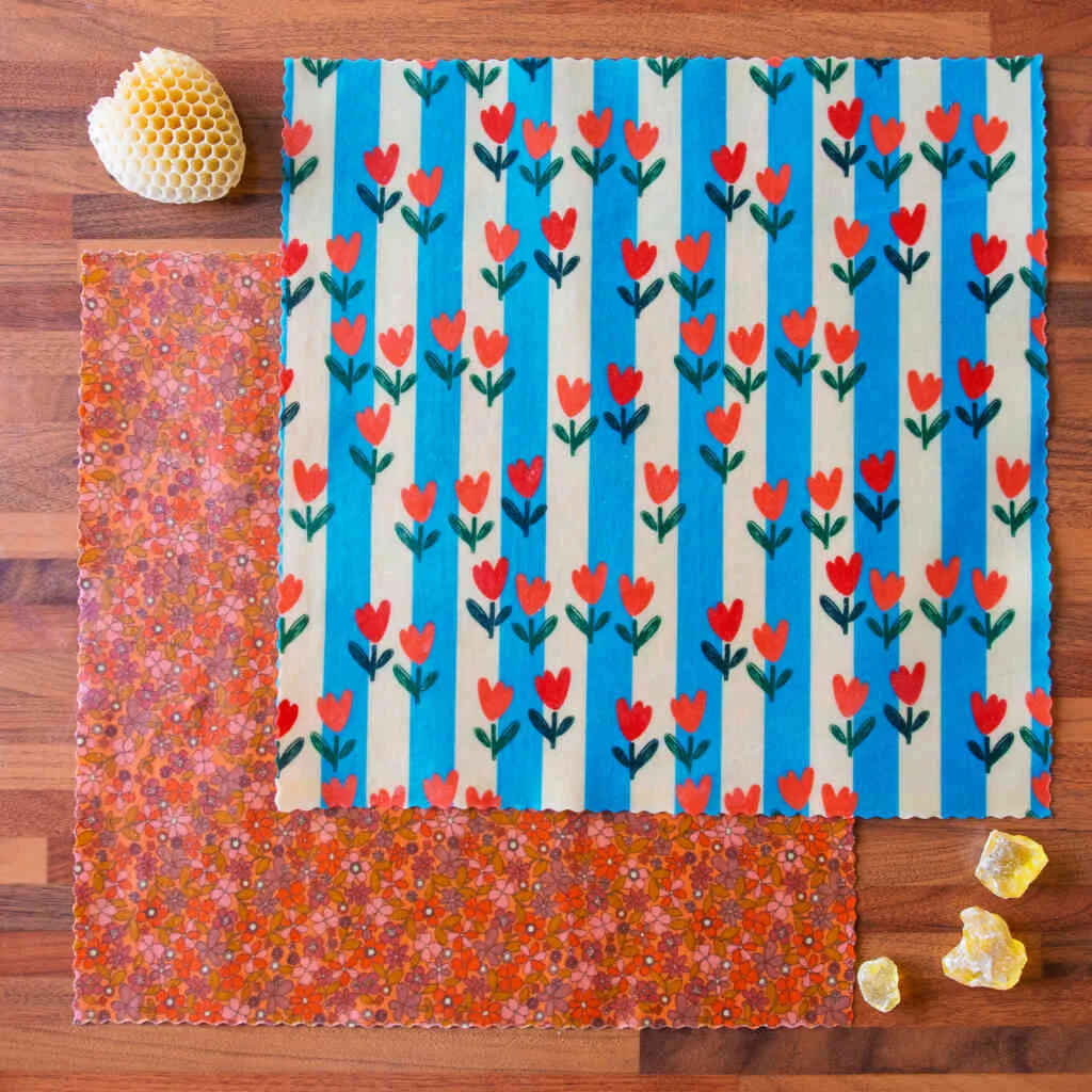 The duo large package: 2 large beeswax wraps